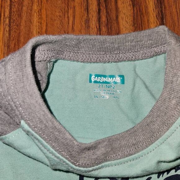 5 For $25 Garanimals Blue and Grey T-Rex Muscle Tank Toddler Size 2T - Picture 2 of 4